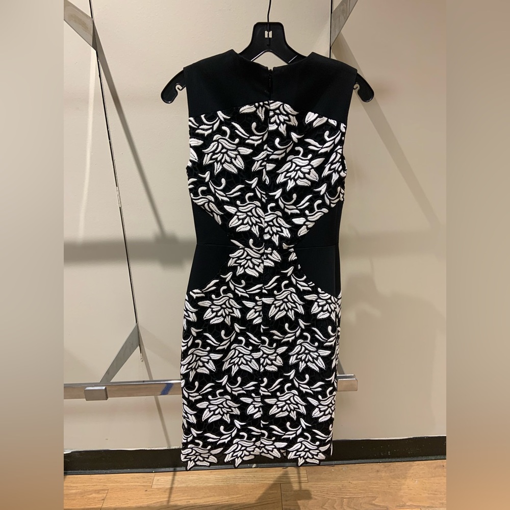 BCBG Black and White Dress